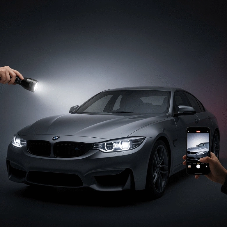 How to Light a Car for Photography with Just Your Phone and a Flashlight (Beginner’s Guide)